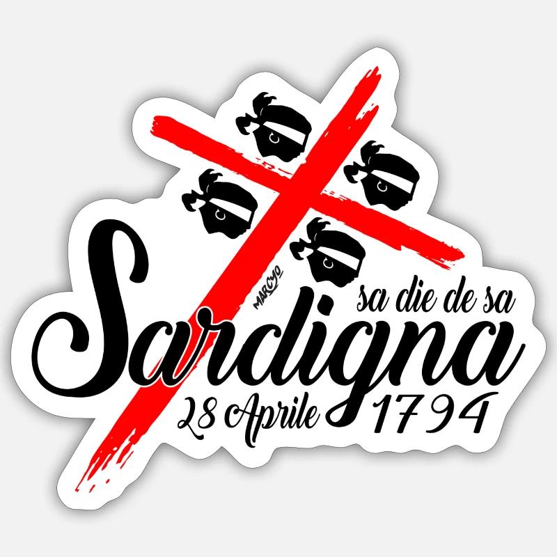 Sa die de sa Sardigna 28 Aprile 1794 - Sticker formato S (10 x 10 cm) - bianco opaco
