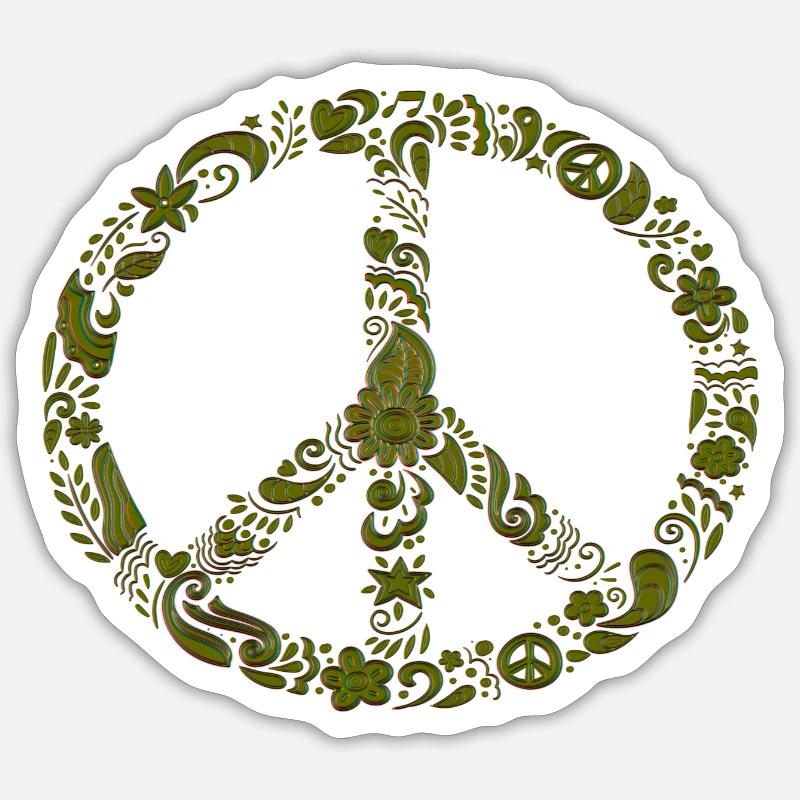 Peace - Sticker size S (10 x 10 cm) - white matte
