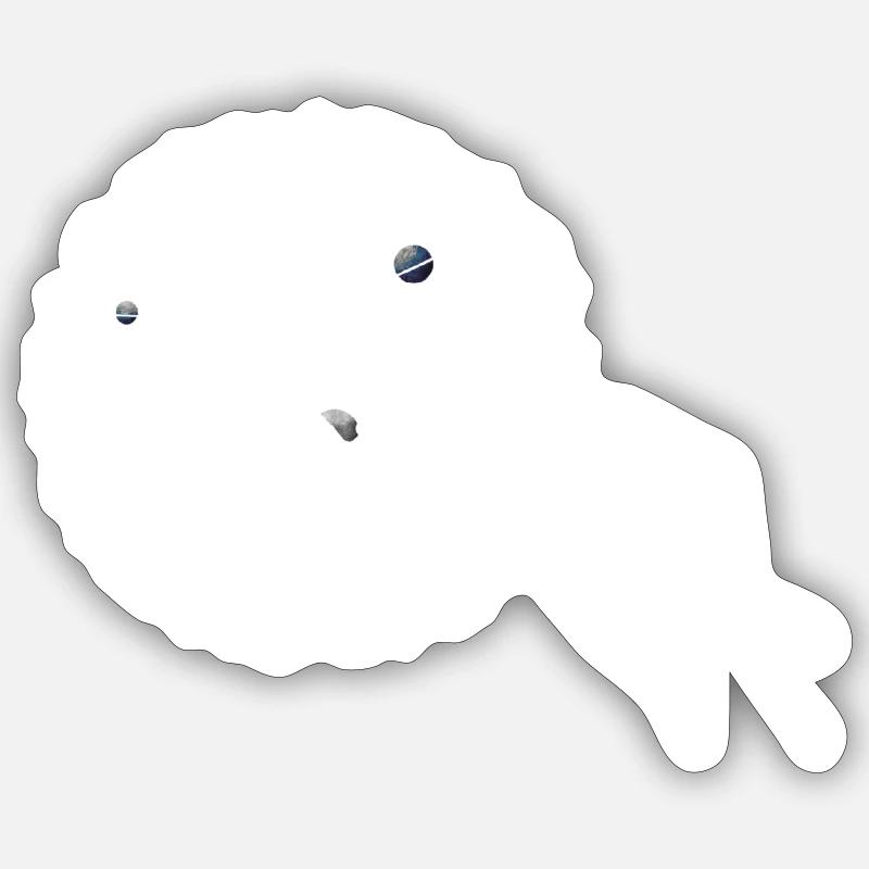 World - Sticker size S (10 x 10 cm) - white matte