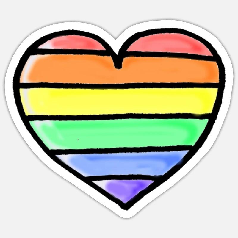 LGBT Pride - Sticker Größe S (10 x 10 cm) - Mattweiß