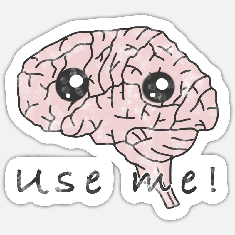Brain Anatomy Sticker size S (10 x 10 cm)