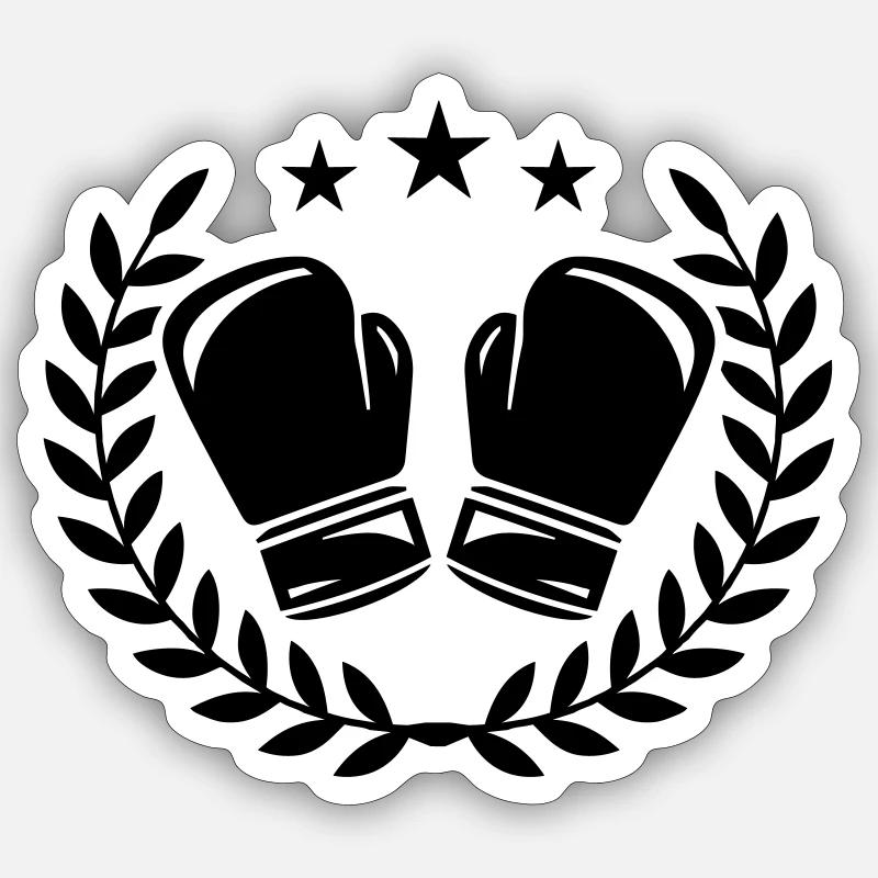 Boxing gloves - Sticker size S (10 x 10 cm) - white matte
