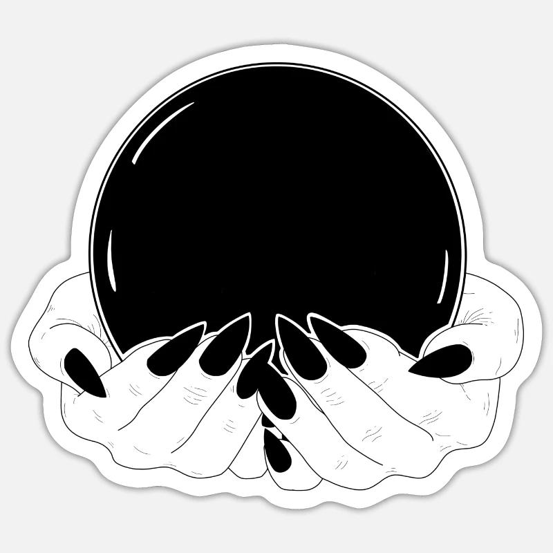 Magic Witch's Ball - Sticker size S (10 x 10 cm) - white matte