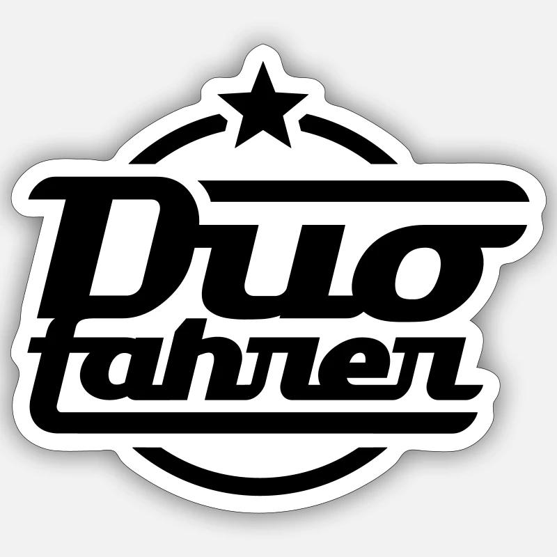 Pilote Duo - Sticker taille S (10 x 10 cm) - blanc mat