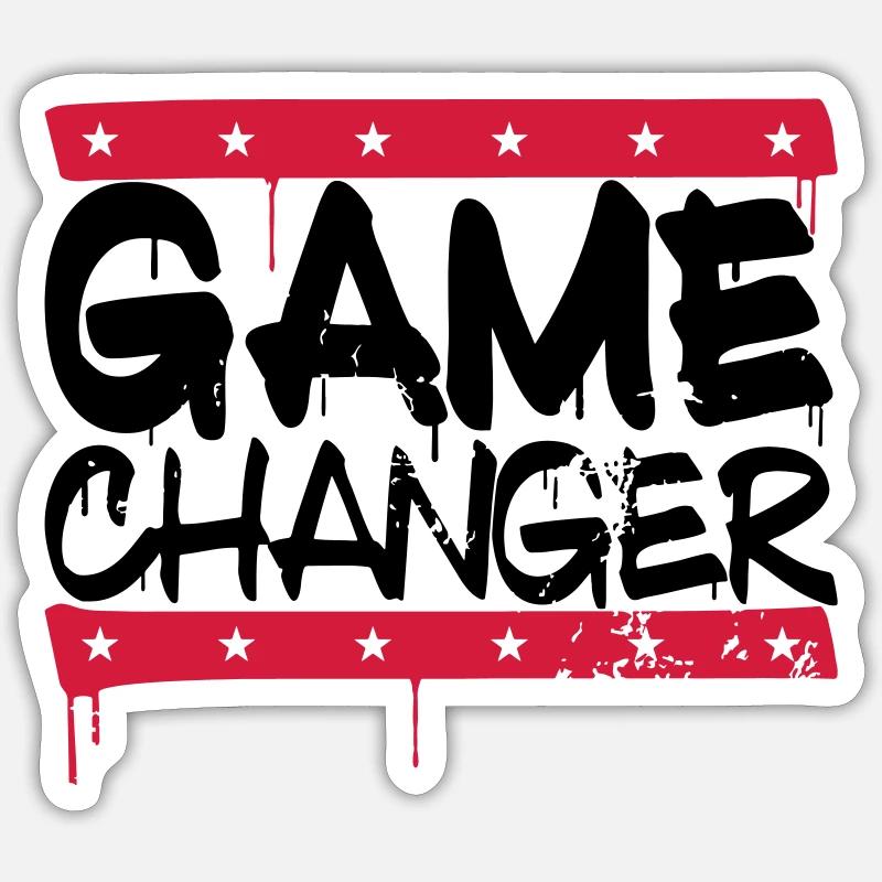 Game Changer - Sticker Größe S (10 x 10 cm) - Mattweiß