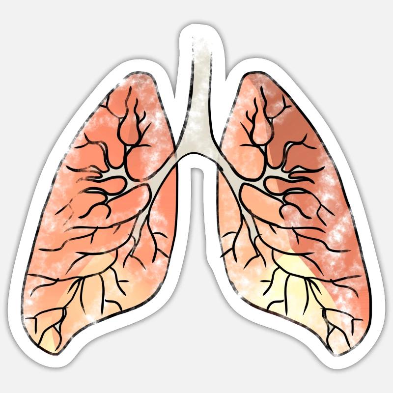 Lung bronchi Sticker size S (10 x 10 cm)