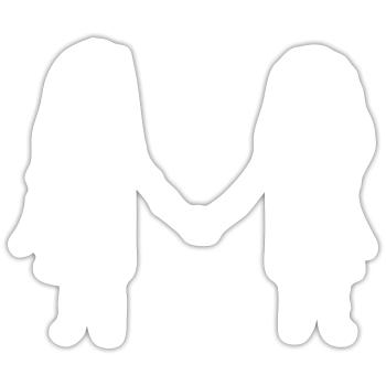 Beste Freunde - Sticker Größe S (10 x 10 cm) - Mattweiß - Vorne