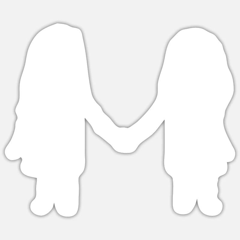 Beste Freunde Sticker Größe S (10 x 10 cm)