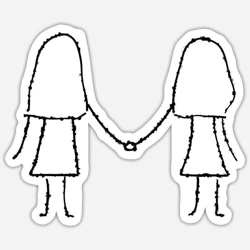 Beste Freunde Sticker Größe S (10 x 10 cm)