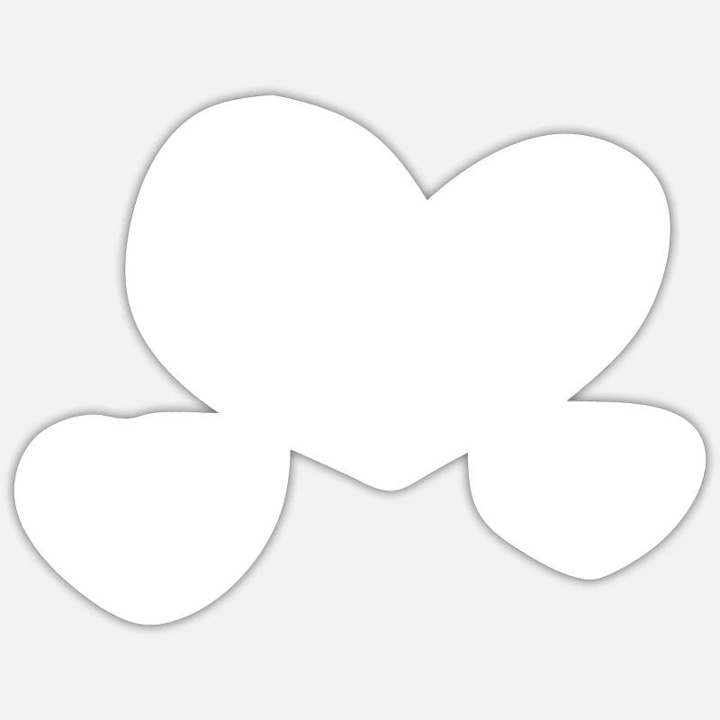 three hearts Sticker size S (10 x 10 cm)