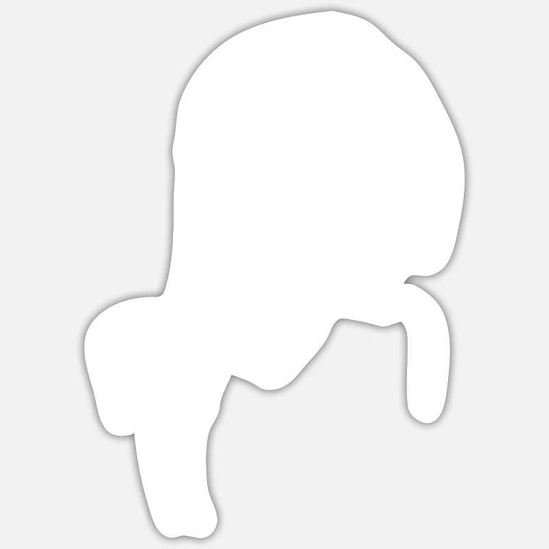 Anime Mädchen - Sticker Größe S (10 x 10 cm) - Mattweiß