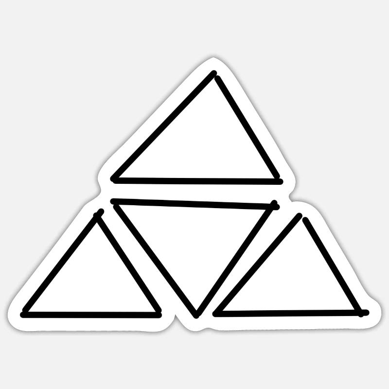Triangle forme - Sticker taille S (10 x 10 cm) - blanc mat