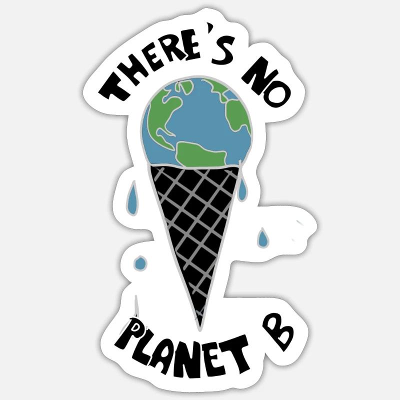 Klimaschutz Erde - Sticker Größe S (10 x 10 cm) - Mattweiß