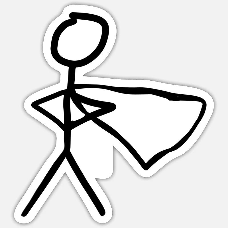 Held Superheld - Sticker Größe S (10 x 10 cm) - Mattweiß