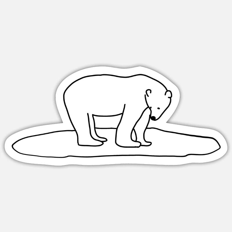 Klimaschutz Eisbär Sticker Größe S (10 x 10 cm)