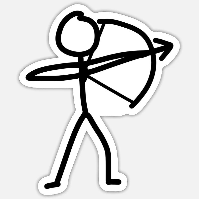 Archer arrow - Sticker size S (10 x 10 cm) - white matte