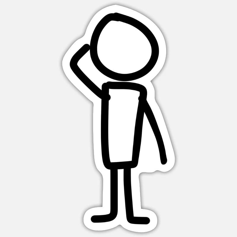 Man Man - Sticker size S (10 x 10 cm) - white matte