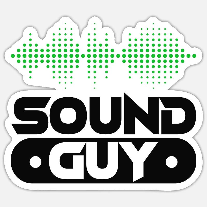 Technicien audio maître du son - Sticker taille S (10 x 10 cm) - blanc mat