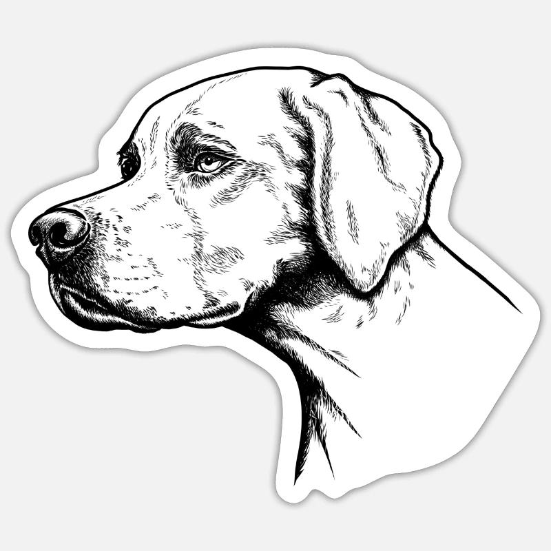 Pointer Portrait - Sticker size S (10 x 10 cm) - white matte