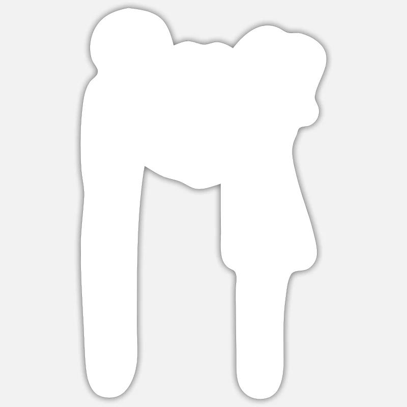 Relation Amour - Sticker taille S (10 x 10 cm) - blanc mat
