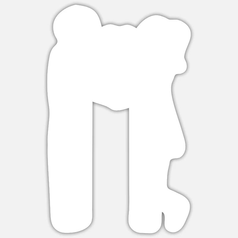 Amour amour - Sticker taille S (10 x 10 cm) - blanc mat