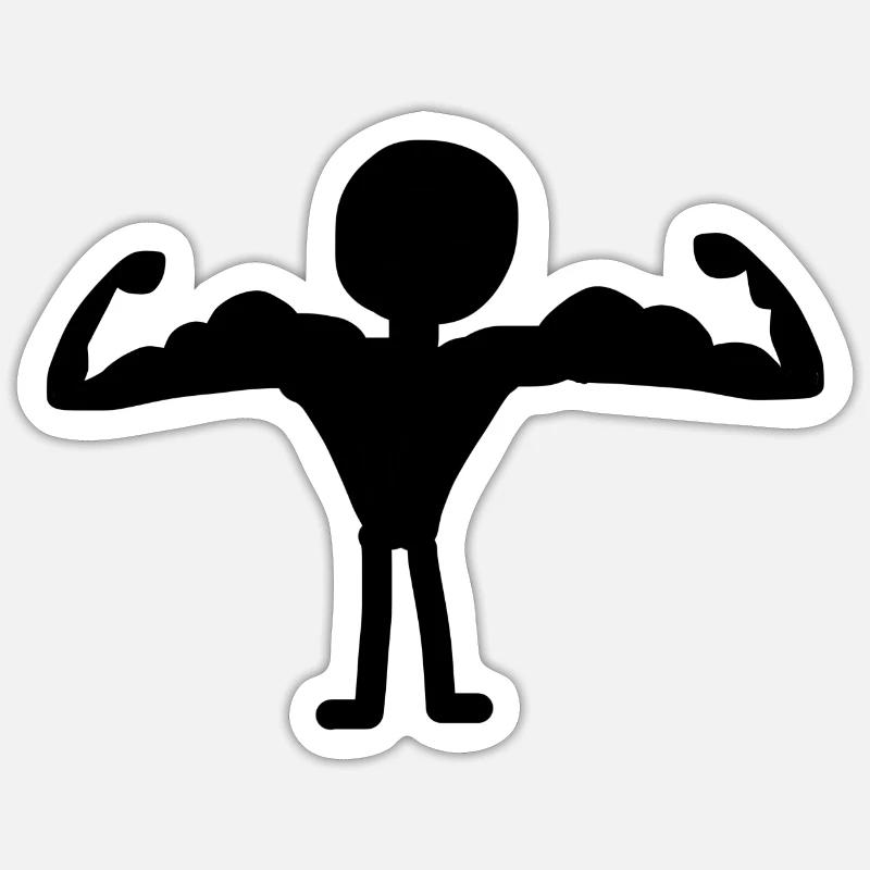 starker Mann Sticker Größe S (10 x 10 cm)