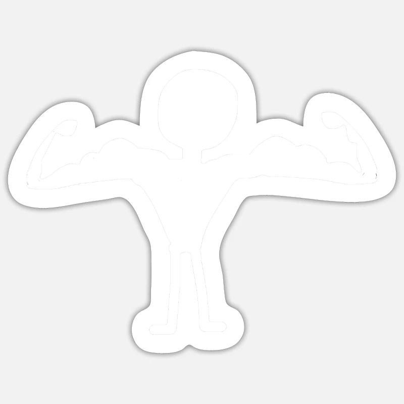 strong man Sticker size S (10 x 10 cm)