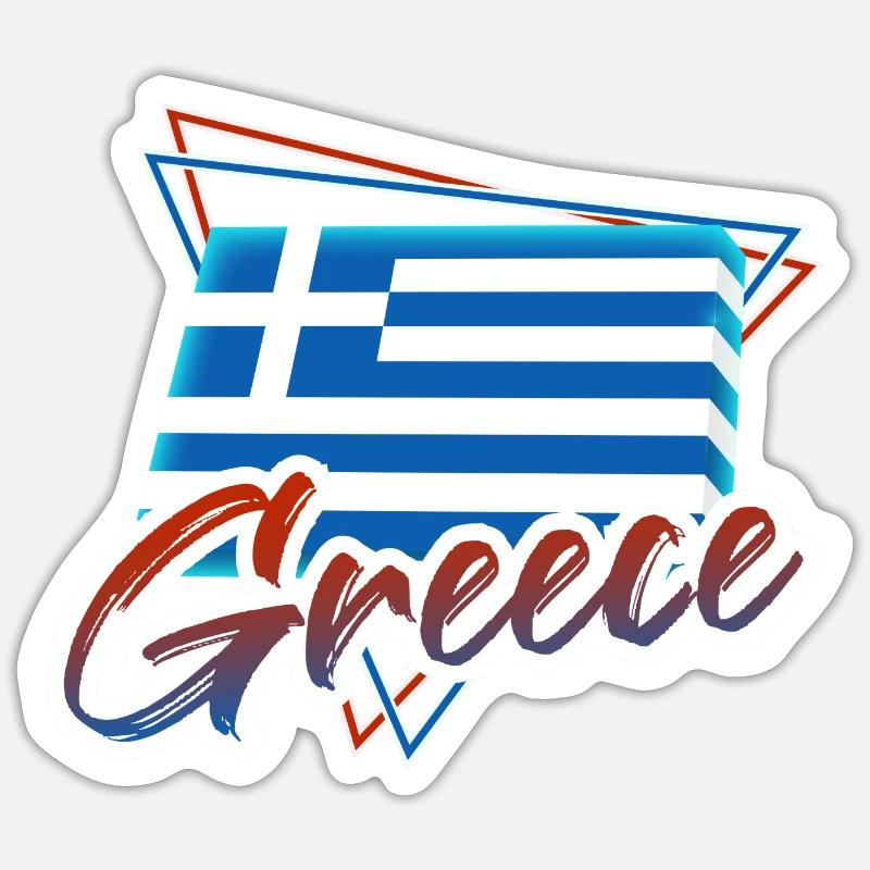 Grèce Sticker taille S (10 x 10 cm)