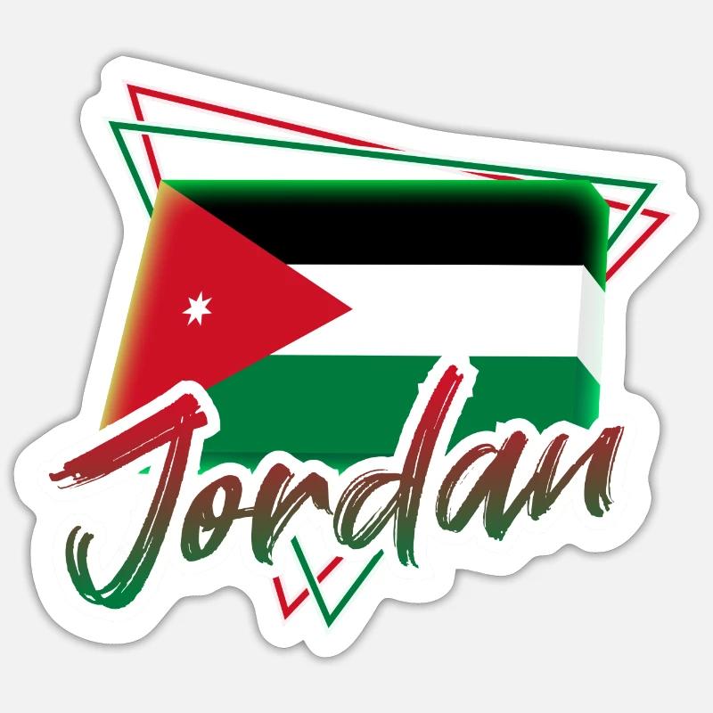 Jordanie - Sticker taille S (10 x 10 cm) - blanc mat