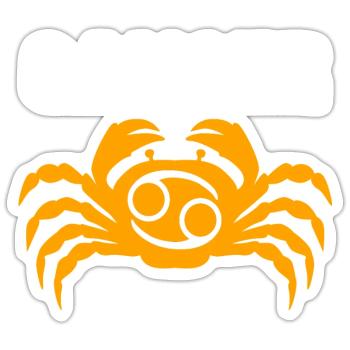 Krebs Krebs Tierkreis Horoskop - Sticker Größe S (10 x 10 cm) - Mattweiß - Vorne