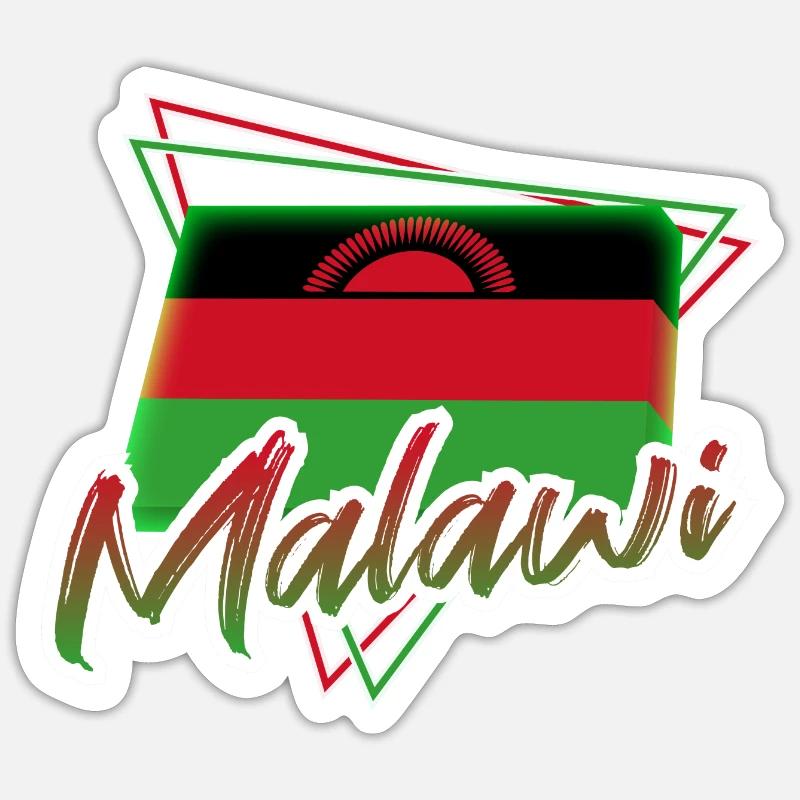 Malawi - Sticker Größe S (10 x 10 cm) - Mattweiß