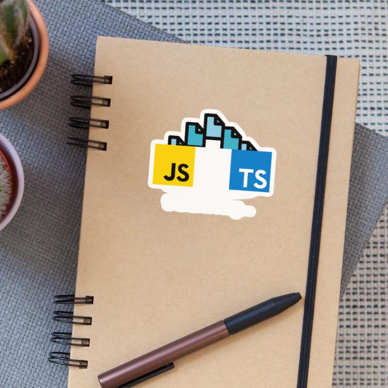 Transfert de Javascript à Typescript Sticker taille S (10 x 10 cm)