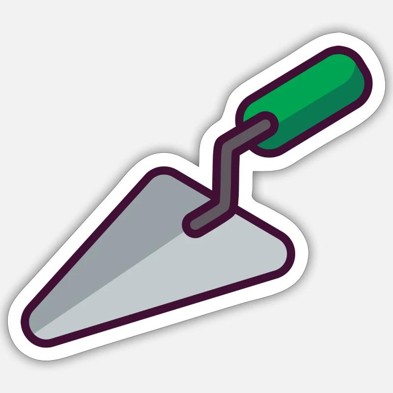 Brick trowel - Sticker size S (10 x 10 cm) - white matte