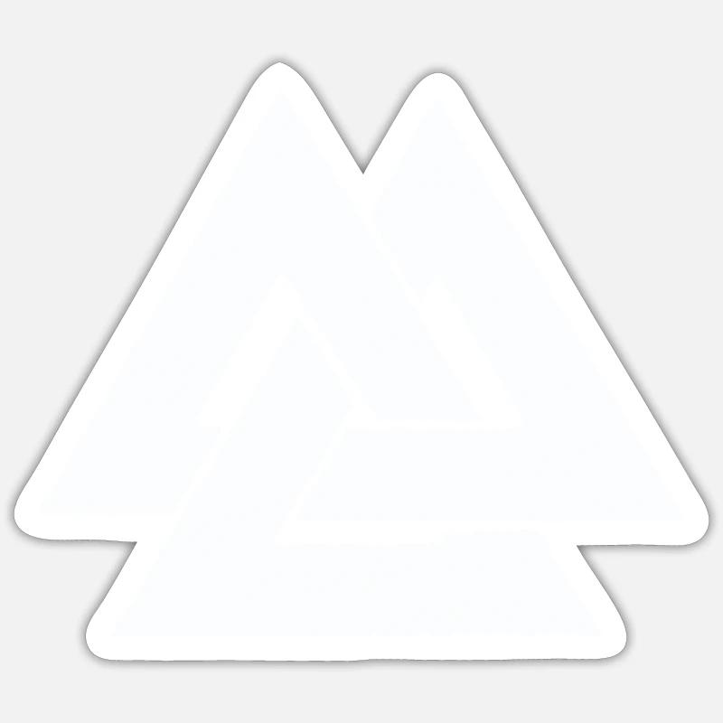 Valknut icon - Sticker size S (10 x 10 cm) - white matte