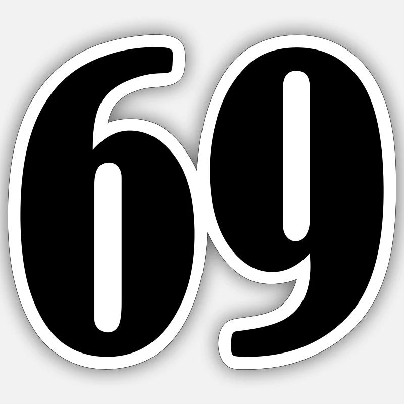 69 - Sticker taille S (10 x 10 cm) - blanc mat