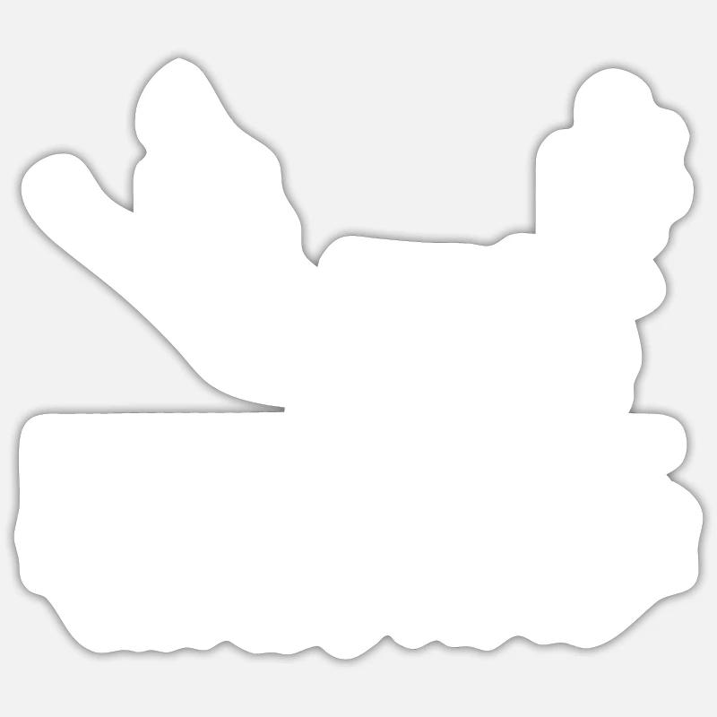 Diving Dive plonger - Sticker taille S (10 x 10 cm) - blanc mat