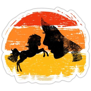 Équitation pour les chuchoteurs de chevaux, équitation pour débutants - Sticker taille S (10 x 10 cm) - blanc mat - Devant