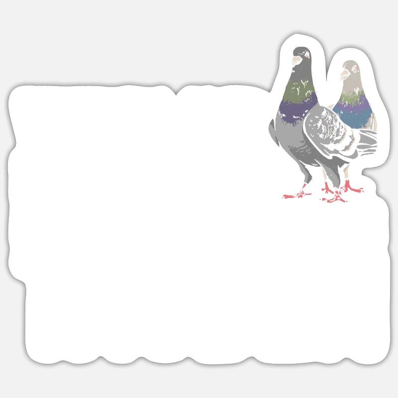 Taube Tauben Vogel - Sticker Größe S (10 x 10 cm) - Mattweiß