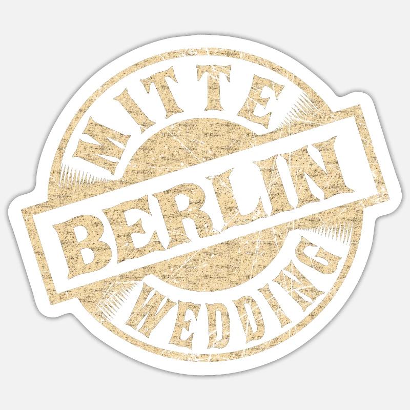 Berlin Mitte Wedding - Sticker Größe S (10 x 10 cm) - Mattweiß