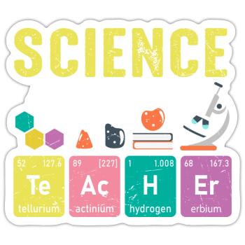 Naturwissenschaft Lehrer Regelmäßige Elemente - Sticker Größe S (10 x 10 cm) - Mattweiß - Vorne