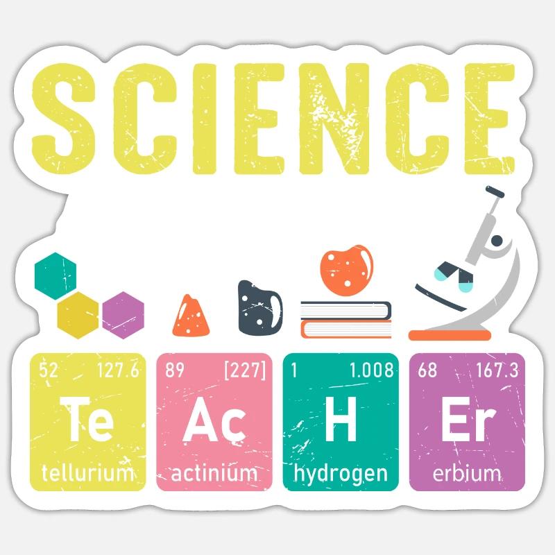 Science Teachers Regular Elements - Sticker size S (10 x 10 cm) - white matte