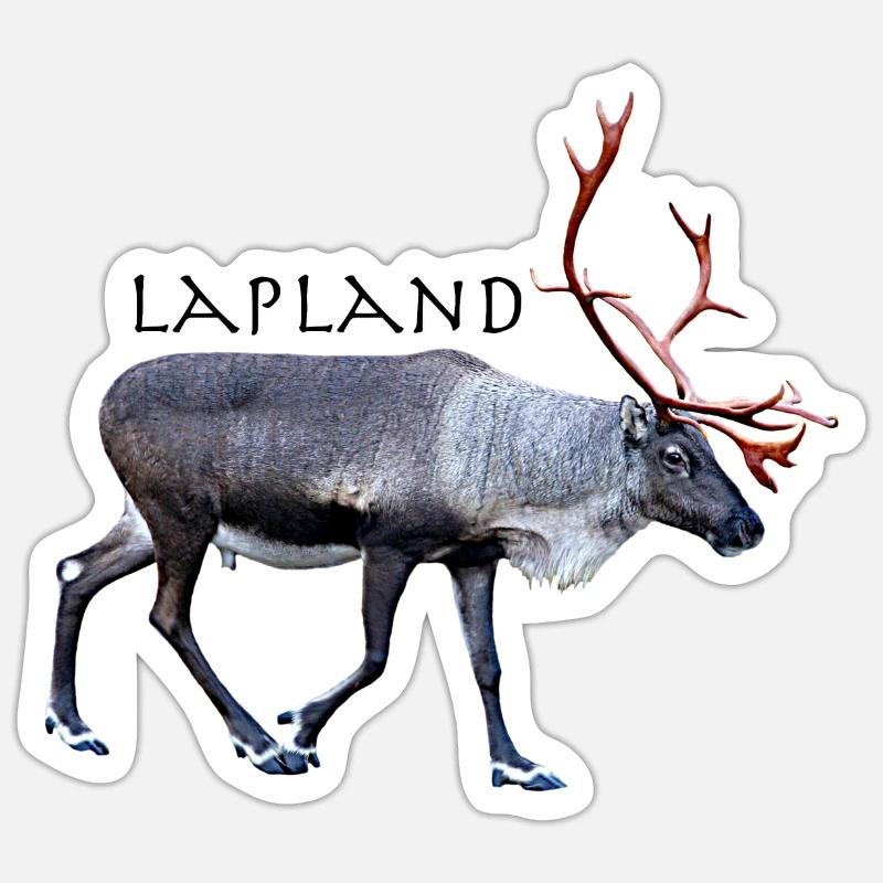 Lapland - Sticker size S (10 x 10 cm) - white matte