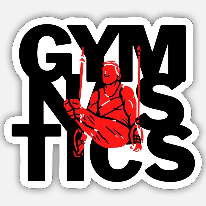 Gymnastics - Sticker size S (10 x 10 cm) - white matte