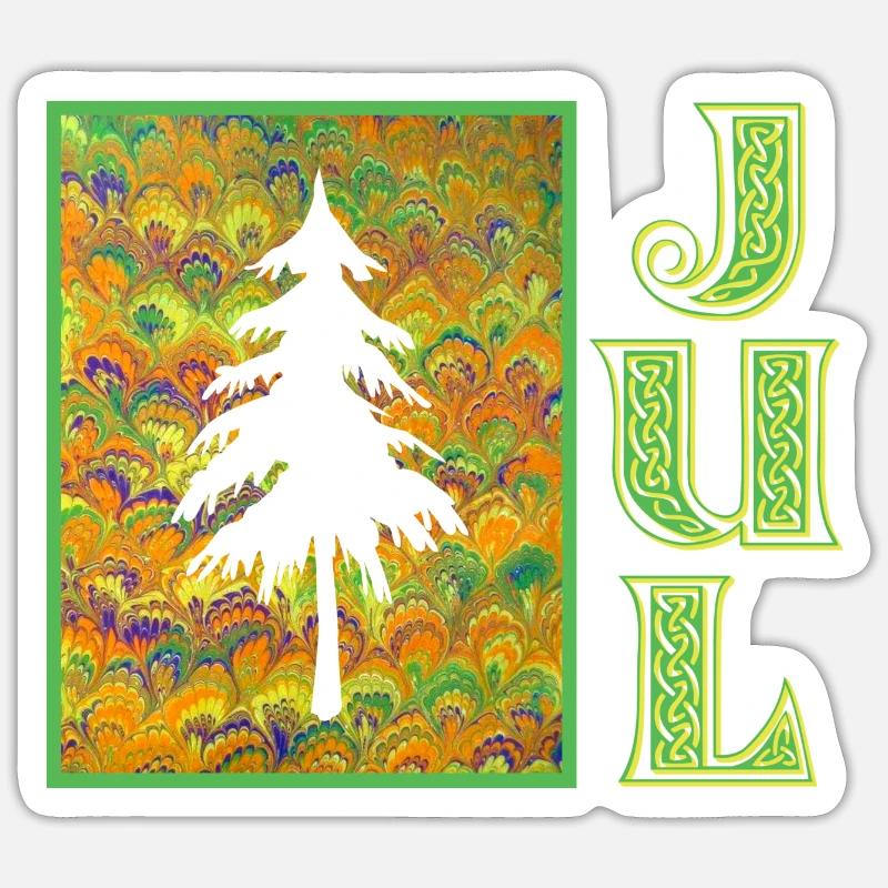 jul e 258 - Sticker size S (10 x 10 cm) - white matte