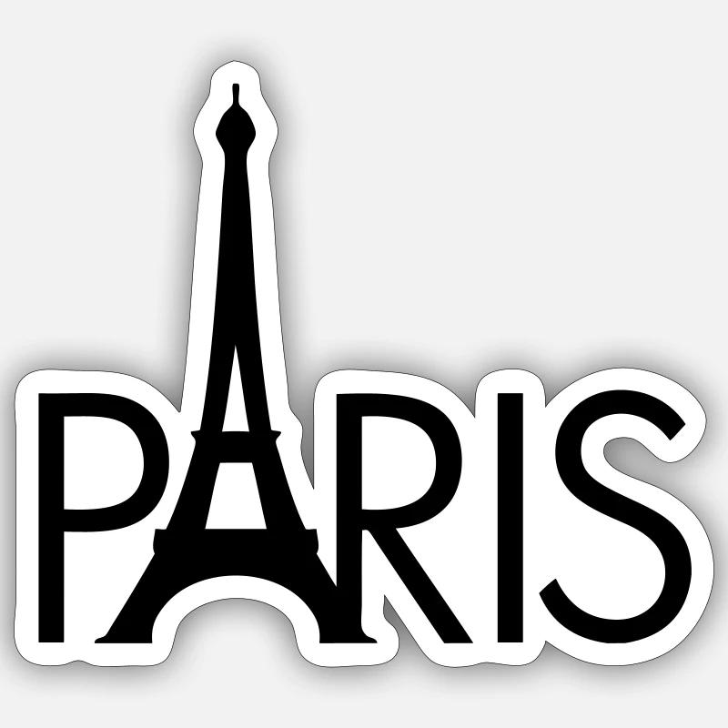 Paris Le Eiffel - Sticker size S (10 x 10 cm) - white matte