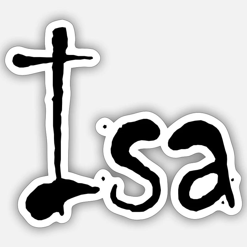 isa - Sticker Größe S (10 x 10 cm) - Mattweiß