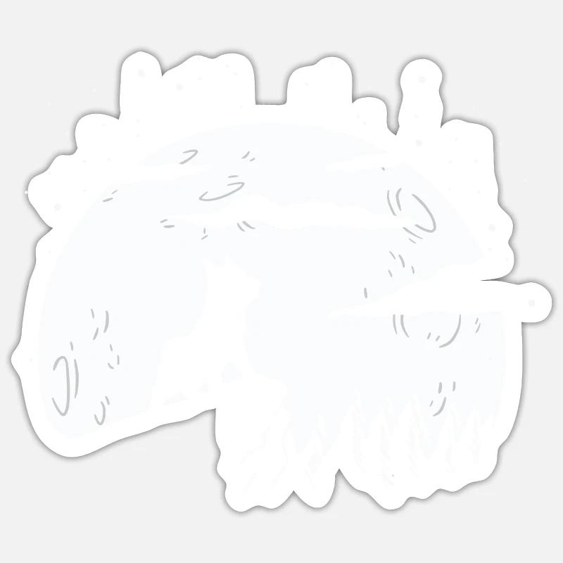 Cairn Terrier - Sticker Größe S (10 x 10 cm) - Mattweiß