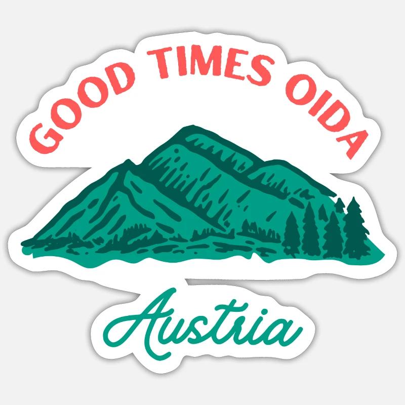 Austria Oida - Sticker Größe S (10 x 10 cm) - Mattweiß