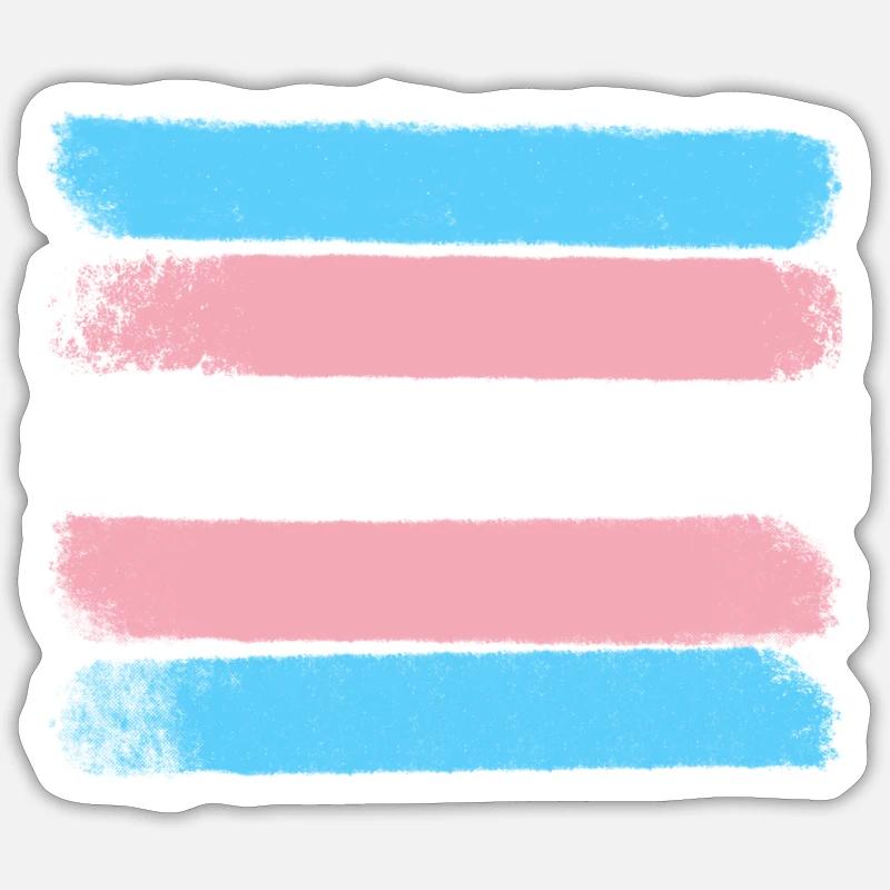Traits de fierté trans Sticker taille S (10 x 10 cm)