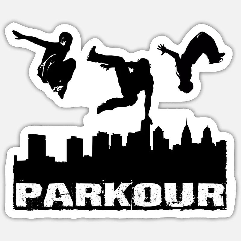 Parkour - Sticker size S (10 x 10 cm) - white matte